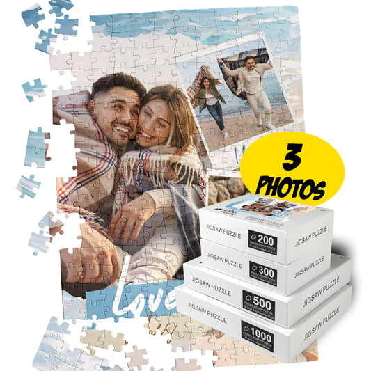 Personalized Couple Photo Collage Jigsaw Puzzle 200 300 500 1000 Pieces