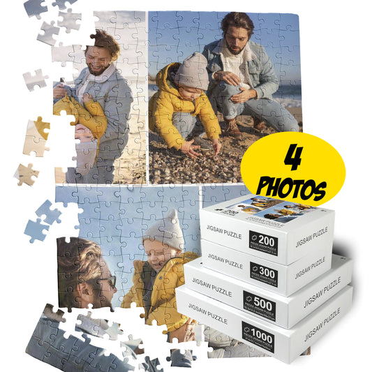 Photo Collage Puzzle 200 300 500 1000 Pieces, Custom Puzzles Picture Collage - Custamazegifts.com