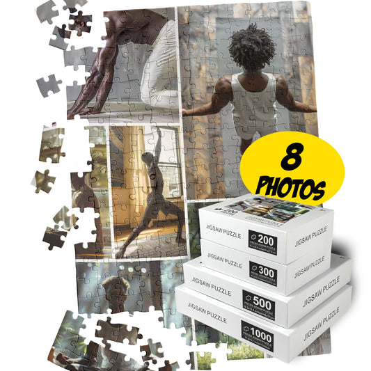 Jigsaw from 8 Photos, Personalized Gift Puzzle Collage - Custamazegifts.com