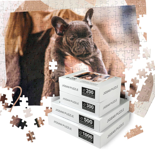 Personalized Puzzle 200 300 500 1000 Piece with Kids Pets Your Photos - Custamazegifts.com