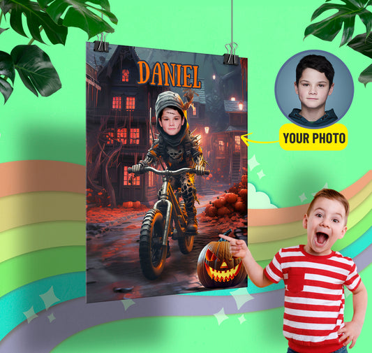 Photo Zombie Gift Personalized Poster, Kids Room Decor - Custamazegifts.com