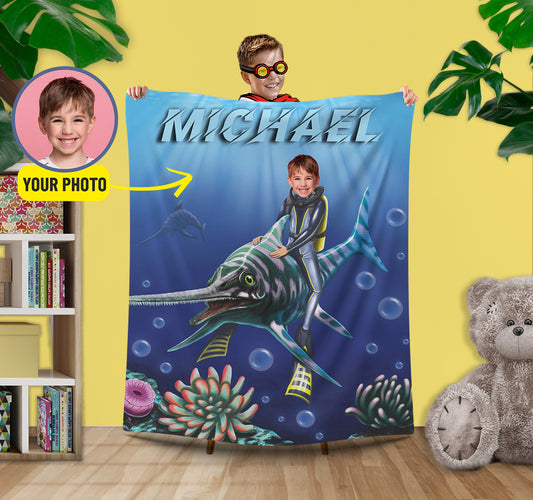 Sea Life - Custom Kids Blanket - Custamazegifts.com