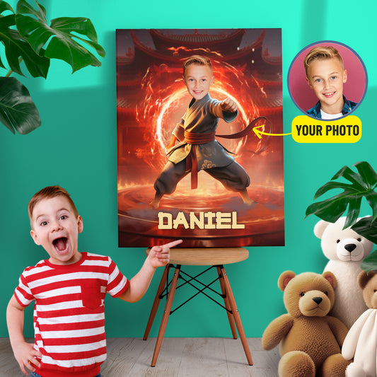 Karate Gift Personalized Canvas, Karate Gifts for Him Boy - Custamazegifts.com