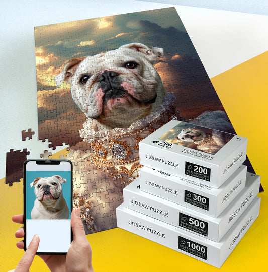 Custom Regal Pet Portrait Photo Puzzle 200 300 500 1000 Piece PC22