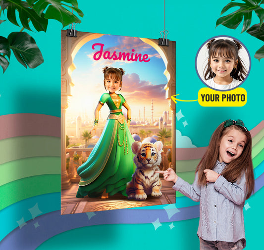 Custom Jasmine Gifts Print Poster Wall Art Aladdin Gift Girl - Custamazegifts.com