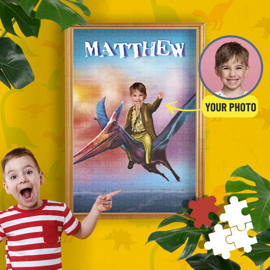 Dinosaur Pterosaur Custom Jigsaw Photo Puzzles - Custamazegifts.com