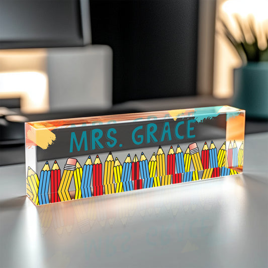 Personalized Teacher Gift Desk Name Plate, Teacher Appreciation Gifts