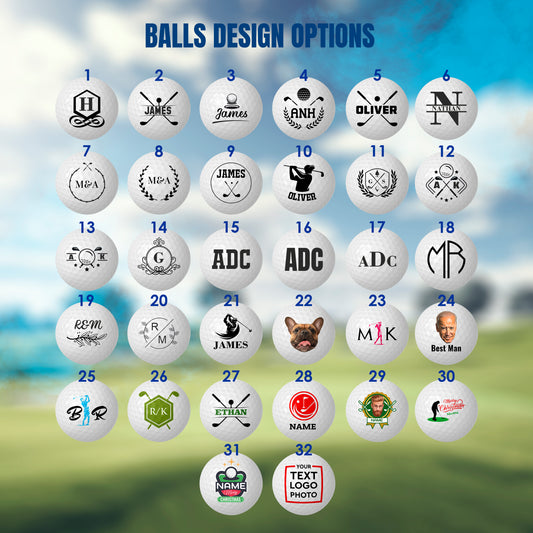 Custom Printed Golf Balls Set of 3, Golf Gifts for Men - Custamazegifts.com