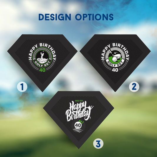 Happy Birthday Golf Gift Box, Personalized 3 Golf Balls with Your Age and 3 Tees - Custamazegifts.com