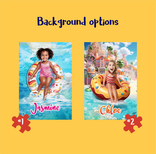 Custom Jigsaw Puzzle Pool Float and Girl Gift for Kids, Party Favors for Friends - Custamazegifts.com