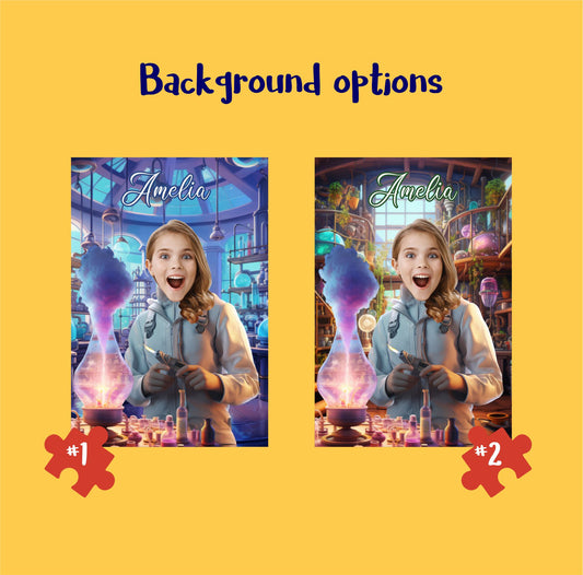 Personalized Jigsaw Photo Puzzle for Gift Scientist Girl - Custamazegifts.com