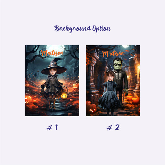 Personalized Witch Photo Blanket, Wednesday Addams Halloween Gifts - Custamazegifts.com