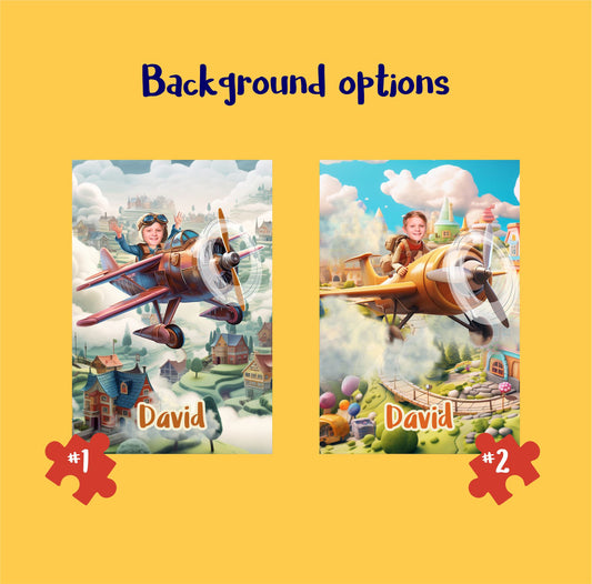 Portrait Puzzle From Photo, Boy Pilot Gift for Him - Custamazegifts.com
