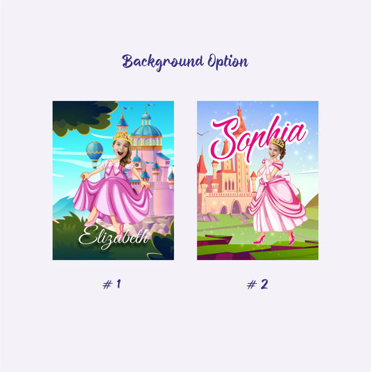 Girl Princess Custom Face Blanket, Personalized Blanket With Kids Face - Custamazegifts.com