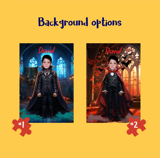 Dracula Vampire Puzzles With Photo Vampire Lover Gift - Custamazegifts.com