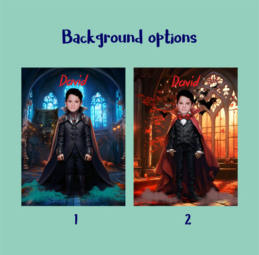 Picture Poster Print Horror Boys Gift, Custom Prints Kids Count Dracula - Custamazegifts.com