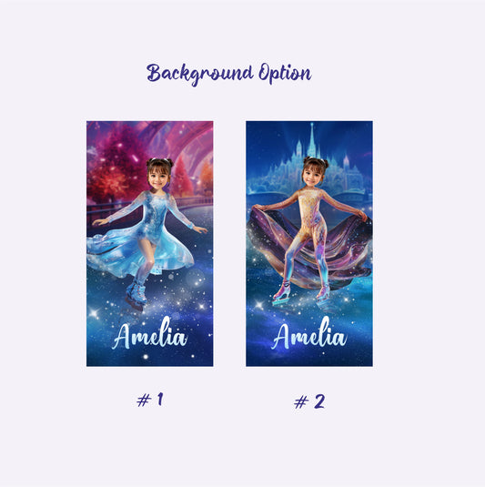 Ice Skating Gifts for Girls Personalized Towel with Your Photo - Custamazegifts.com