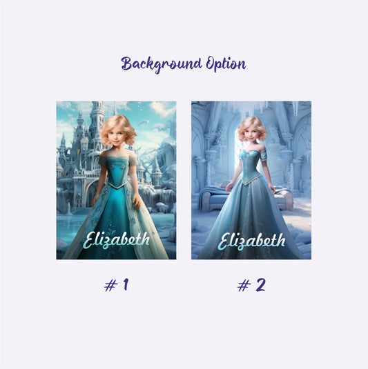 Custom Frozen Cartoon Blanket with Name, Fairy Tale Gifts for Girls Kids - Custamazegifts.com