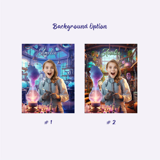 Custom Scientist Girl Photo Blanket, Magic Gift for Girls - Custamazegifts.com