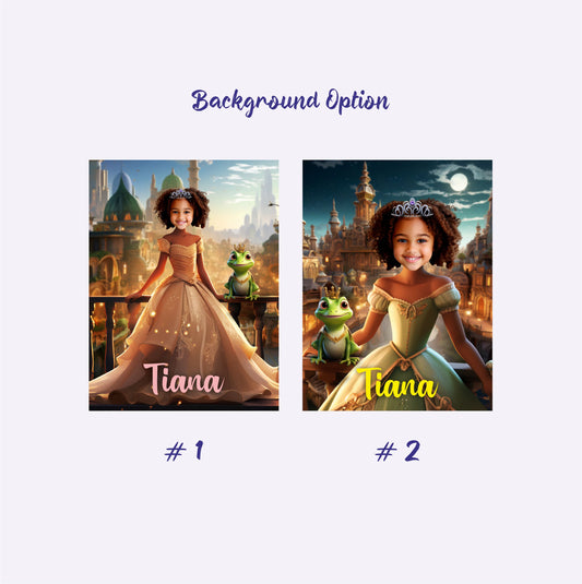 Custom Girl Blanket Princess Tiana, Kids Picture Blankets - Custamazegifts.com