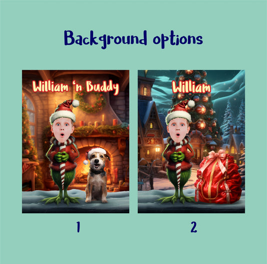 Personalize Boy Gift Grinch Christmas Wall Art Poster - Custamazegifts.com