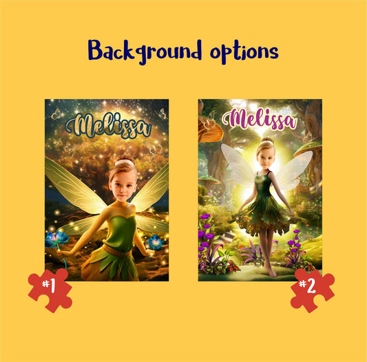 Photo Puzzle Personalized Fairy Gift, Tinkerbell Picture Custom Puzzle - Custamazegifts.com