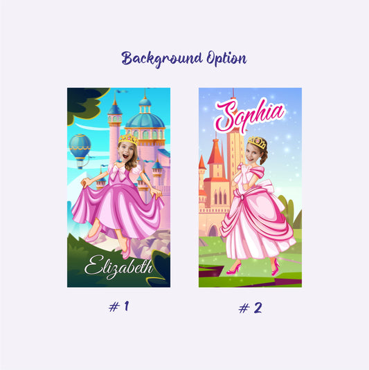 Personalized Photo Princess Towel, Baby Girls Custom Beach Towel - Custamazegifts.com