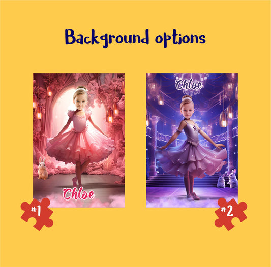 Custom Game Puzzle Personalized Ballerina Gift, Face Photo Puzzle - Custamazegifts.com
