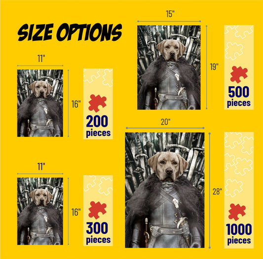 Custom Pet Portrait from Photo Jigsaw Puzzle 200 300 500 1000 Piece Puzzle PC16