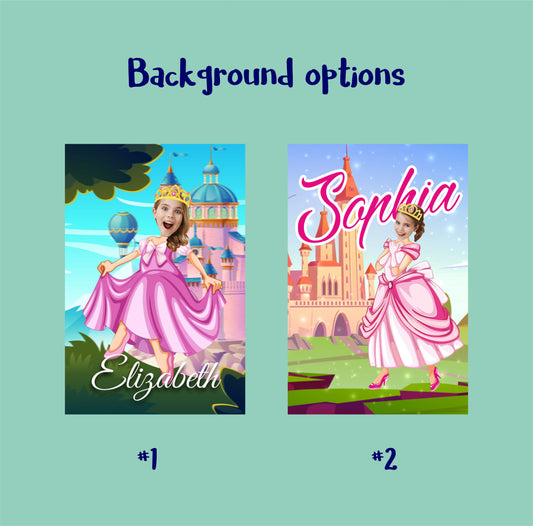 Personalized Print Poster Princess Castle, Custom Digital Print - Custamazegifts.com