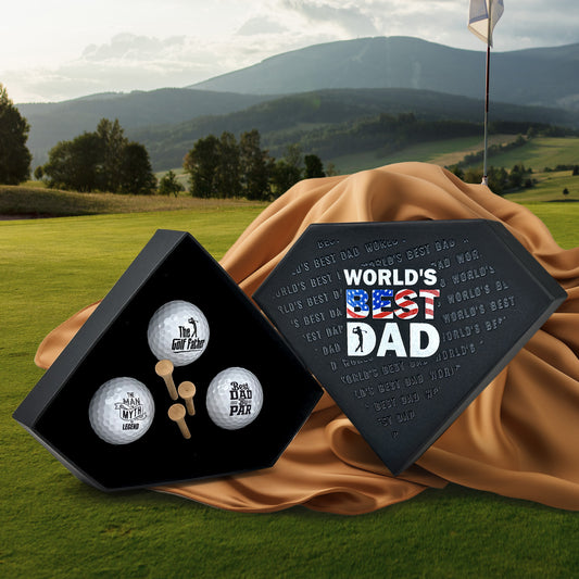 Golf Balls Gift Set of 3 Piece, Best Gifts for Dad - Custamazegifts.com