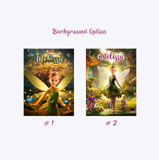 Print Customizable Canvas Tinkerbell Nerverland Kids Portrait - Custamazegifts.com