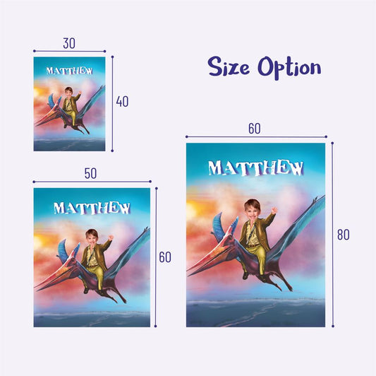 Pterodactyl Photo Throw Blanket for Kids - Custamazegifts.com