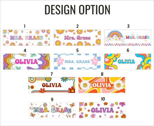 Retro Style Custom Name Plate for Desk, Bold Font Acrylic Sign