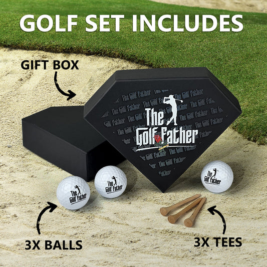 Golf Gift Box Set of 3 Balls, Golfing Gifts for Dad - Custamazegifts.com