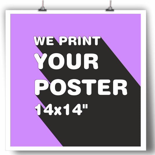 Custom Picture Posters 14 x 14, Personalized Square Wall Prints - Custamazegifts.com