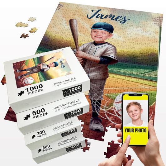 Jigsaw Puzzles from Photo, Baseball Fan Gift - Custamazegifts.com