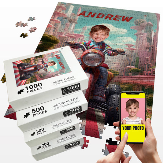 Quad Biker's Fan Custom Photo Puzzles, Dirt Bike Print Gift for Boys - Custamazegifts.com