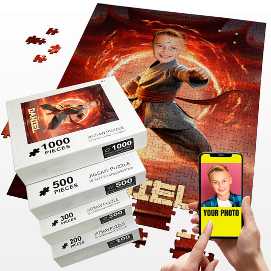 Portrait Puzzle From Photo Karate Gift for Him Boy - Custamazegifts.com