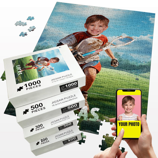 Personalized Name Jigsaw Lacrosse Boy Puzzle - Custamazegifts.com