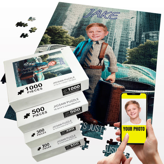Cartoon Businessman Puzzle from Photo - Custamazegifts.com
