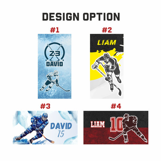 Hockey Team Gifts, Custom Beach Towel for Hockey Player, Hockey Fan Gift