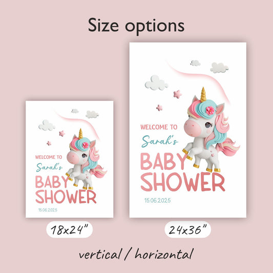 Personalized Signage Welcome Baby Shower Decorations - Custamazegifts.com