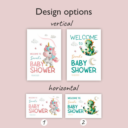 Baby Shower Welcome Sign for Girls Boys - Custamazegifts.com