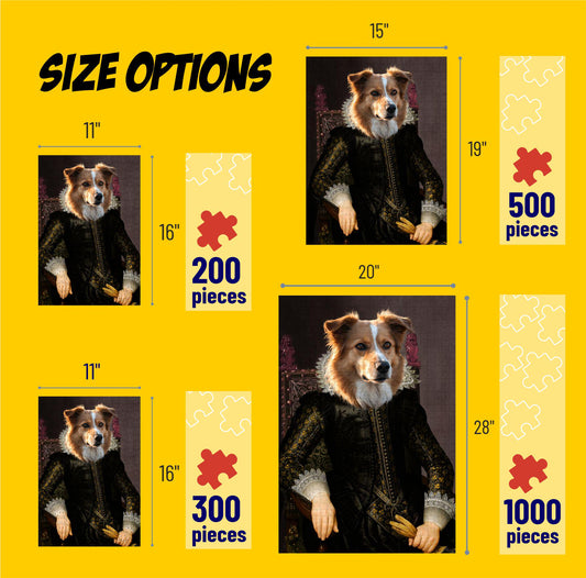 Custom King Pet Portrait from Photo, Dog Personalized Puzzle PC10 - Custamazegifts.com