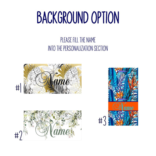 Custom Towel with Your Name, Bride Personalized Beach Towel Floral Prints - Custamazegifts.com