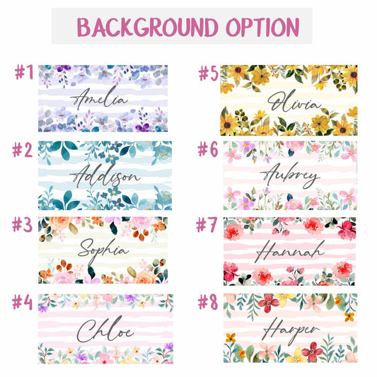 Floral Beach Towel with Name, Custom Gifts for Her, Bachelorette Party Favors T54 - Custamazegifts.com