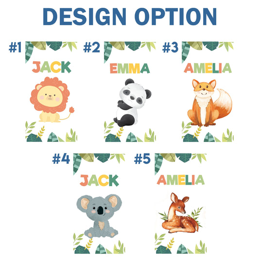 Kids Custom Beach Towel with Animal Print, Cute Baby Towel for Boys Girls T38 - Custamazegifts.com