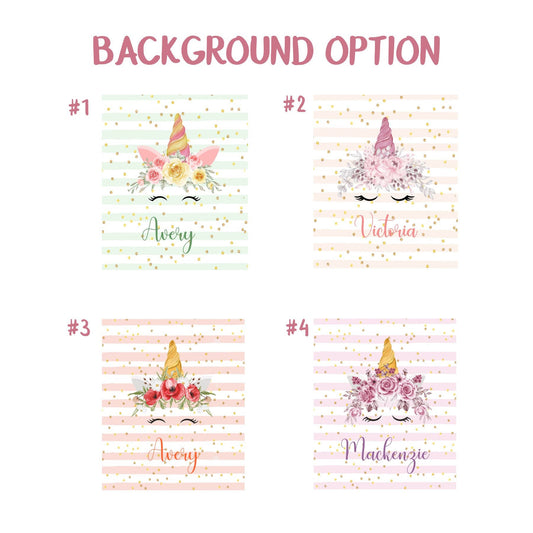 Personalized Blanket with Floral Print, Unicorn Name Blanket - Custamazegifts.com