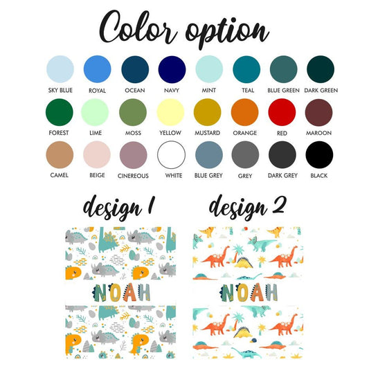 Dinosaur Print Customized Blanket for Boys - Custamazegifts.com